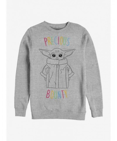 Star Wars The Mandalorian The Child Precious Bounty Outline Crew Sweatshirt $13.87 Sweatshirts