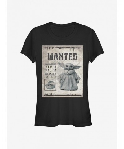 Star Wars The Mandalorian Wanted The Child Poster Girls T-Shirt $8.72 T-Shirts