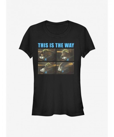 Star Wars The Mandalorian The Child Closed Way Girls T-Shirt $12.45 T-Shirts