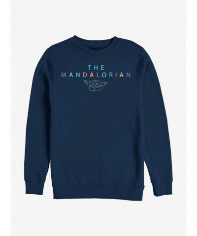 Star Wars The Mandalorian The Child Cute Lettering Crew Sweatshirt $11.81 Sweatshirts