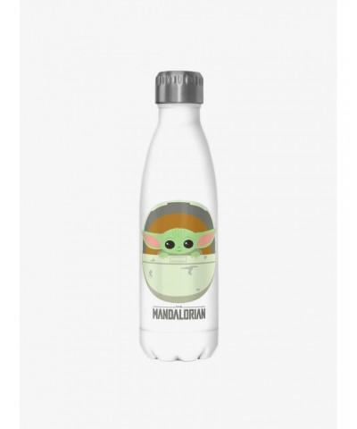 Star Wars The Mandalorian The Child Cute Bassinet White Stainless Steel Water Bottle $6.18 Water Bottles
