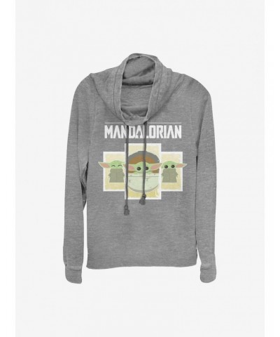 Star Wars The Mandalorian The Child Boxes Cowlneck Long-Sleeve Girls Top $15.45 Tops