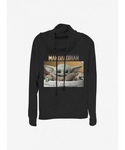 Star Wars The Mandalorian The Child Box Cowlneck Long-Sleeve Girls Top $13.65 Tops