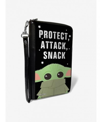 Star Wars The Mandalorian The Child Protect Attack Snack Zip-Around Wallet $13.96 Wallets