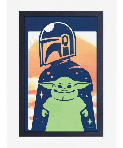 Star Wars The Mandalorian The Child Vector Framed Poster $8.47 Posters