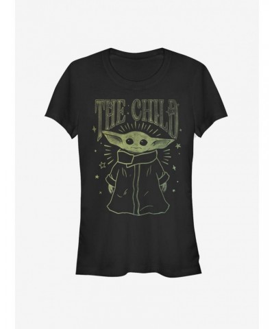 Star Wars The Mandalorian The Child Starry Night Girls T-Shirt $11.95 T-Shirts