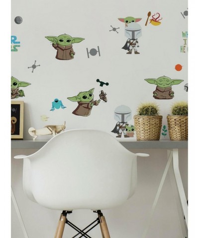 Star Wars The Mandalorian The Child Illustrated Peel And Stick Wall Decals $7.34 Decals