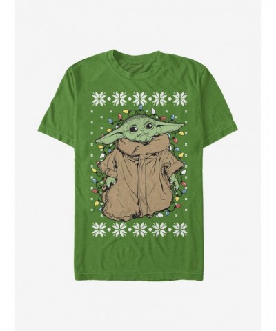 Star Wars The Mandalorian Christmas Lights The Child T-Shirt $8.84 T-Shirts