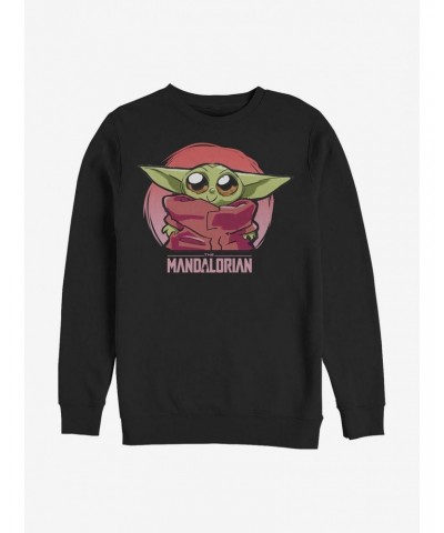 Star Wars The Mandalorian The Child Heart Crew Sweatshirt $9.15 Sweatshirts