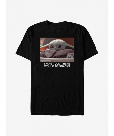Star Wars The Mandalorian The Child Told About Snacks T-Shirt $10.76 T-Shirts