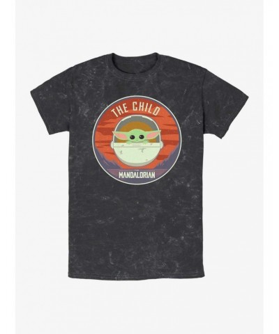 Star Wars The Mandalorian The Child Bassinet Mineral Wash T-Shirt $11.91 T-Shirts