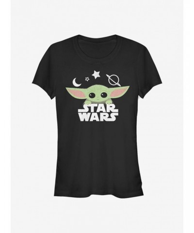 Star Wars The Mandalorian The Child Cute Stars Girls T-Shirt $8.47 T-Shirts