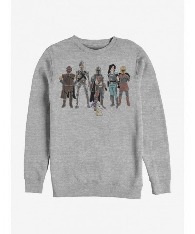 Star Wars The Mandalorian The Child And Friends Crew Sweatshirt $11.51 Sweatshirts