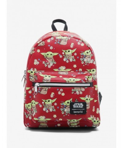 Loungefly Star Wars The Mandalorian The Child Floral Mini Backpack $11.14 Backpacks